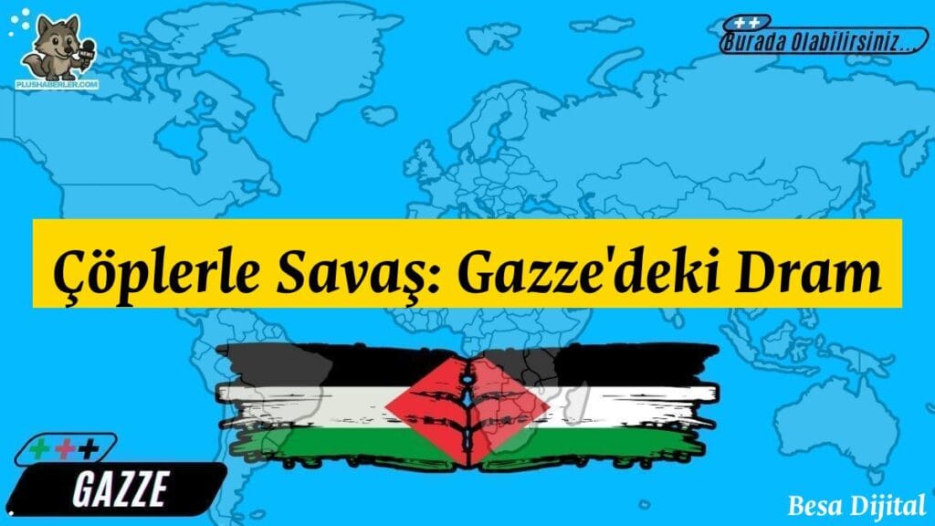 Gazze'de, çöp yığınlarının arasında yaşam mücadelesi veren insanlar ve kurdukları çadırlar.