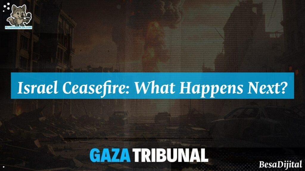 A tense negotiation scene depicting global leaders discussing the Israel ceasefire.